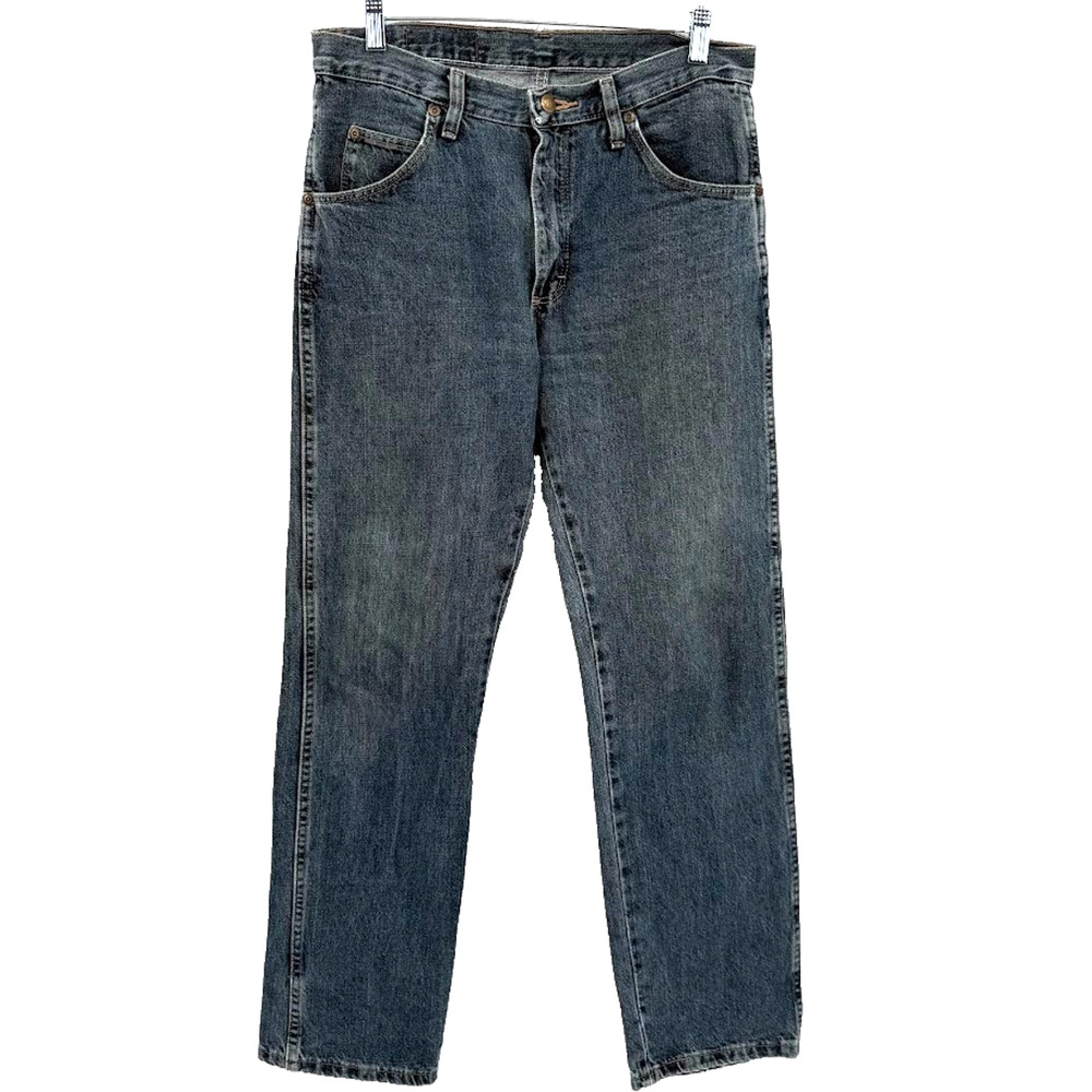 Wrangler Mens Jeans 30x30 Regular Fit Straight Leg 100% Cotton Blue Denim